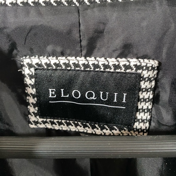 Eloquii Blazer Jacket in Houndstooth Size 26/28 with Pockets - Picture 9 of 11